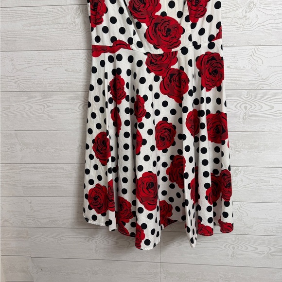 Grace Karin Women’s Vintage Red Rose Polka Dot Sleeveless Dress. Size Xl - Picture 5 of 8